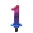 swieczka na tort cyfra 1 kosmos ombre godan 8 cm