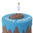 swieczka na tort cyfra 1 w koronie blekitna partydeco 9 5 cm