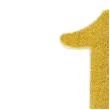 swieczka na tort cyfra 1 zlota brokatowa givi 15 5 cm