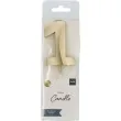swieczka na tort cyfra 1 zlota folat 7 cm