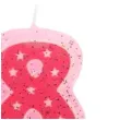 swieczka na tort cyfra 18 rozowe gwiazdki ravi