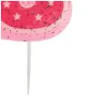 swieczka na tort cyfra 18 rozowe gwiazdki ravi