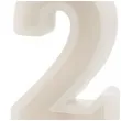 swieczka na tort cyfra 2 bezowy partydeco 10 cm