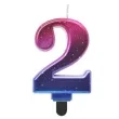 swieczka na tort cyfra 2 kosmos ombre godan 8 cm