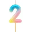 swieczka na tort cyfra 2 piker teczowa godan 4 5 cm