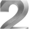swieczka na tort cyfra 2 srebrna jix 12 cm