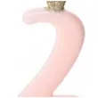 swieczka na tort cyfra 2 w koronie rozowa jasna partydeco 9 5 cm