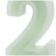 swieczka na tort cyfra 2 zielony partydeco 10 cm