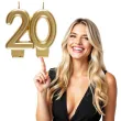swieczka na tort cyfra 20 zlota santex 9 cm