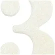 swieczka na tort cyfra 3 biala brokatowa givi 9 5 cm