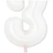 swieczka na tort cyfra 3 bialy perlowy givi 8 cm