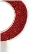 swieczka na tort cyfra 3 czerwona brokatowa dekora