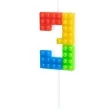 swieczka na tort cyfra 3 klocki mix partypal 11 cm