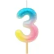 swieczka na tort cyfra 3 piker teczowa godan 4 5 cm