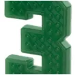 swieczka na tort cyfra 3 zielony partydeco 6 cm
