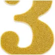 swieczka na tort cyfra 3 zlota brokatowa givi 15 5 cm