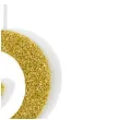 swieczka na tort cyfra 3 zlota partydeco 1 szt