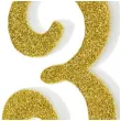 swieczka na tort cyfra 3 zlota partydeco 1 szt