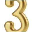 swieczka na tort cyfra 3 zloty partypal 10 cm