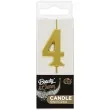 swieczka na tort cyfra 4 beauty charm piker zloty godan 9 5 cm