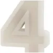 swieczka na tort cyfra 4 bezowy partydeco 10 cm