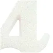 swieczka na tort cyfra 4 biala brokatowa givi 9 5 cm