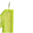 swieczka na tort cyfra 4 brokat zielona guirca 4 cm
