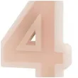 swieczka na tort cyfra 4 brudny roz partydeco 10 cm