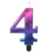 swieczka na tort cyfra 4 kosmos ombre godan 8 cm