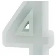 swieczka na tort cyfra 4 mietowy jasny partydeco 10 cm