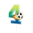 swieczka na tort cyfra 4 pilka nozna partypal 6 cm
