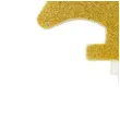 swieczka na tort cyfra 4 zlota brokatowa givi 15 5 cm