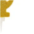 swieczka na tort cyfra 4 zlota brokatowa givi 15 5 cm