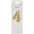 swieczka na tort cyfra 4 zlota folat 14 5 cm