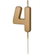 swieczka na tort cyfra 4 zloty partydeco 4 5 cm