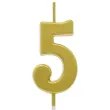 swieczka na tort cyfra 5 beauty charm piker zloty godan 9 5 cm
