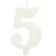 swieczka na tort cyfra 5 biala brokatowa givi 9 5 cm