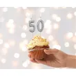 swieczka na tort cyfra 5 brokat piker czarny godan 11 5 cm