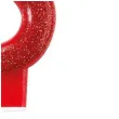 swieczka na tort cyfra 5 brokatowa czerwona amscan