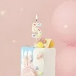 swieczka na tort cyfra 5 konfetti bialy partydeco 10 cm