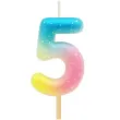 swieczka na tort cyfra 5 piker teczowa godan 4 5 cm