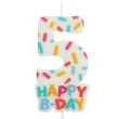 swieczka na tort cyfra 5 sprinkles folat 11 cm