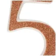 swieczka na tort cyfra 5 zlota brokatowa dekora