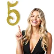 swieczka na tort cyfra 5 zlota partydeco 1 szt