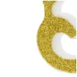swieczka na tort cyfra 5 zlota partydeco 1 szt