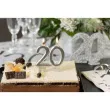 swieczka na tort cyfra 50 srebrna santex 9 cm
