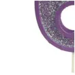 swieczka na tort cyfra 6 brokat fioletowa guirca 4 cm