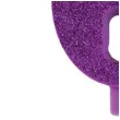 swieczka na tort cyfra 6 fioletowa brokatowa givi 9 5 cm
