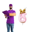 swieczka na tort cyfra 6 happy rozowa jasna jix 9 3 cm