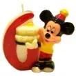 swieczka na tort cyfra 6 myszka mickey procos